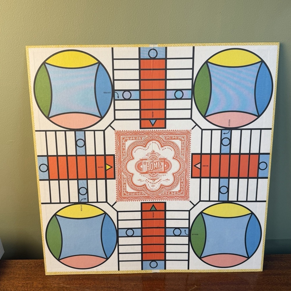 Parcheesi Royal Game of India Board Vintage Selchow & Righter COMPLETE & NICE - Picture 4 of 9